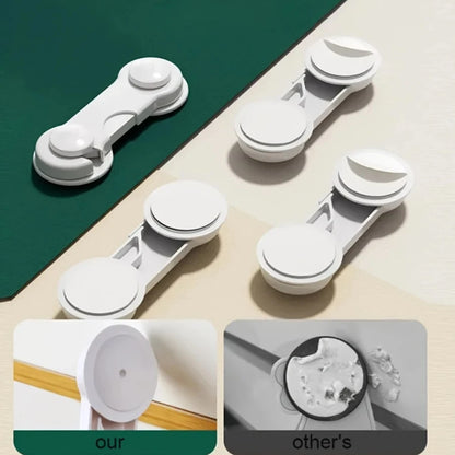 10pcs/5pcs/1pc Baby Locks, Plastic Cabinet Locks, Easy Installation For Cabinets, Drawers, Refrigerators, With Pinch Protection, 3.74" X 1.41", Essential For Babies, Great Newborn Gift