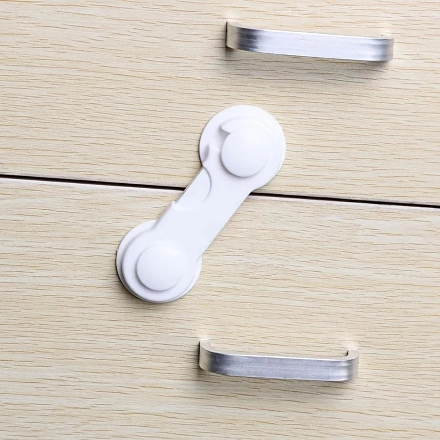 10pcs/5pcs/1pc Baby Locks, Plastic Cabinet Locks, Easy Installation For Cabinets, Drawers, Refrigerators, With Pinch Protection, 3.74" X 1.41", Essential For Babies, Great Newborn Gift