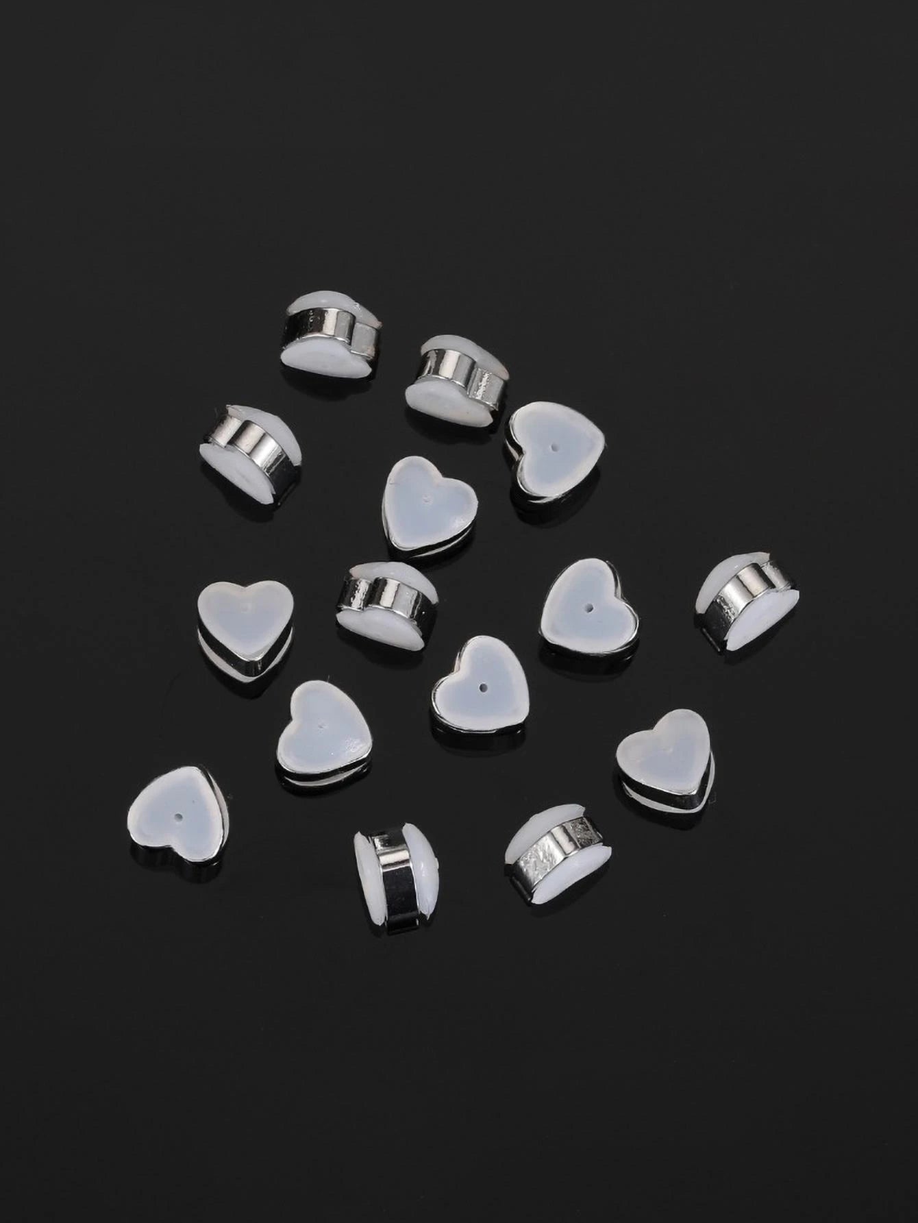 10pcs Anti-slip Silicone Ear Plugs With Heart-shaped Design