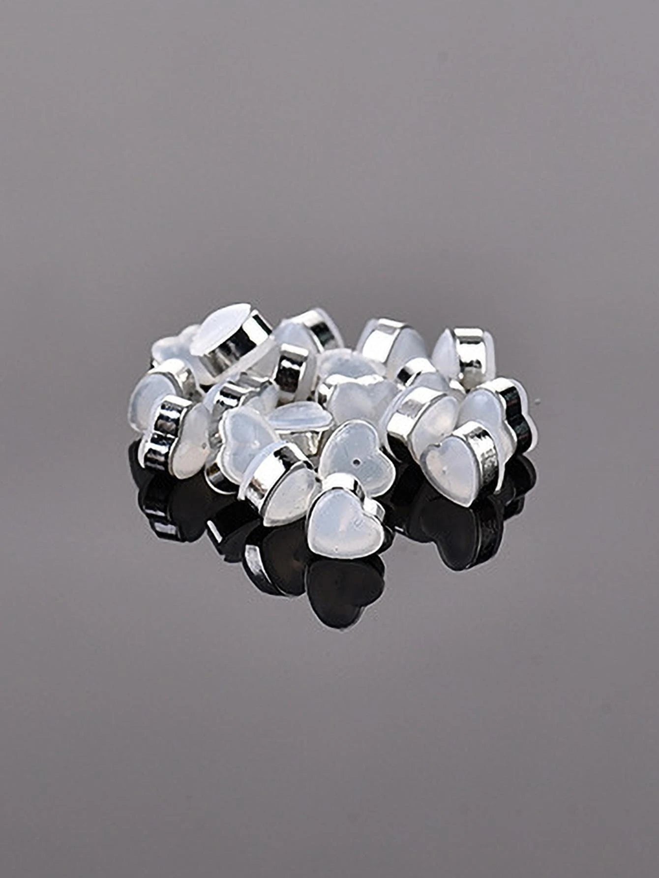 10pcs Anti-slip Silicone Ear Plugs With Heart-shaped Design