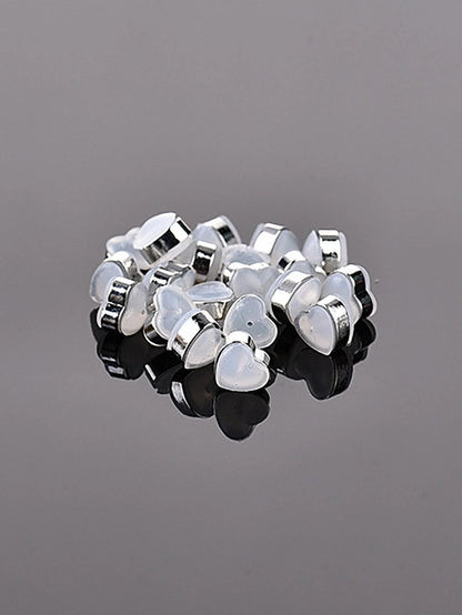 10pcs Anti-slip Silicone Ear Plugs With Heart-shaped Design