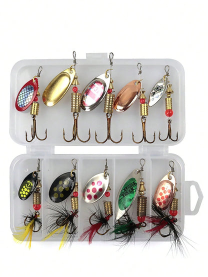 10pcs Iron Fishing Lures For Fishing Enthusiasts