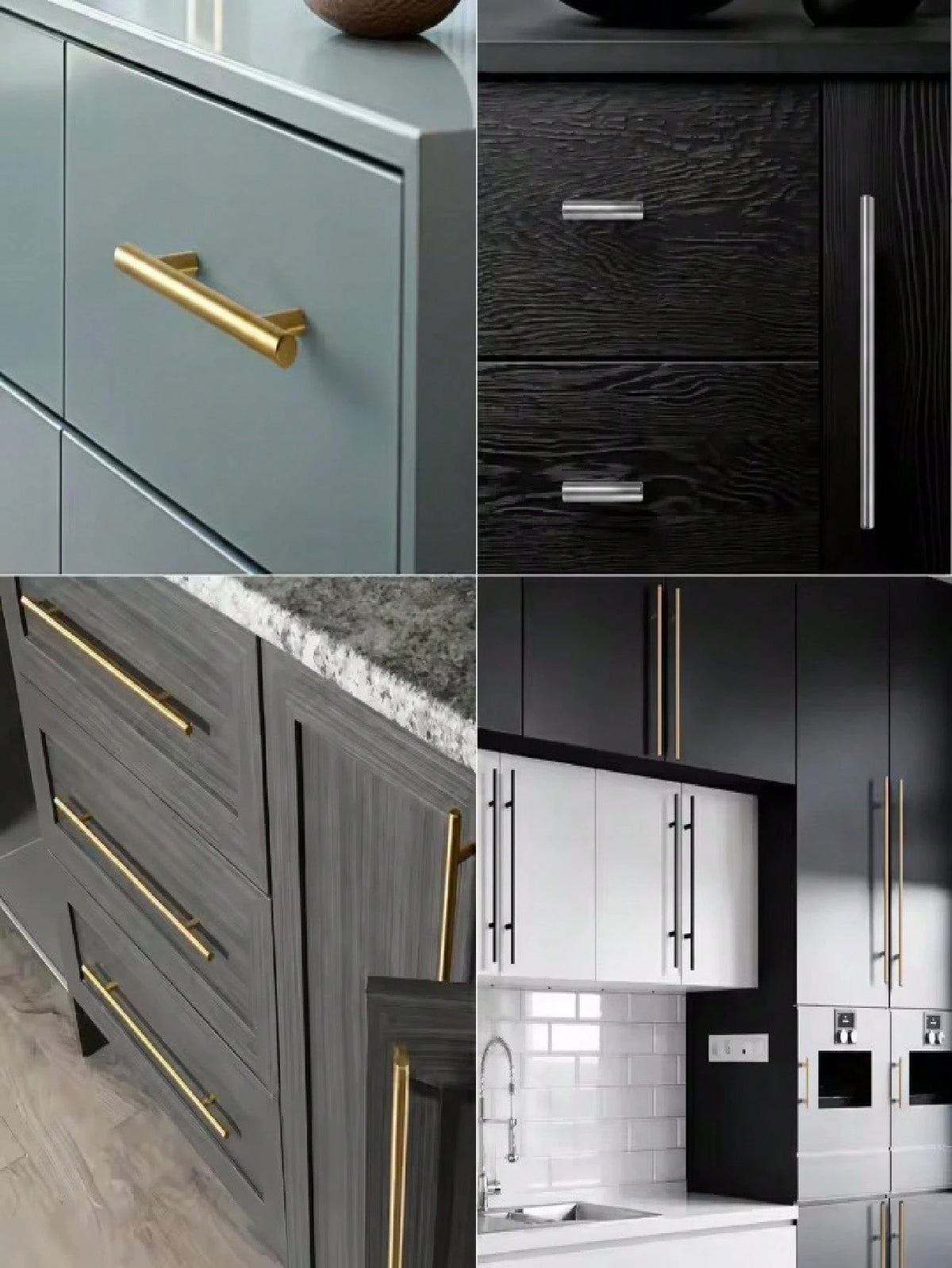 10Pcs Modern Stainless Steel Cabinet Pulls Modern Arch Design Brushed Metal Furniture Drawer Pull Hardware Pulls Bar Handle