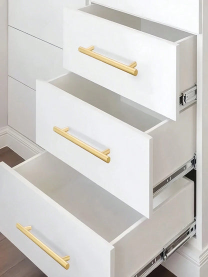 10Pcs Modern Stainless Steel Cabinet Pulls Modern Arch Design Brushed Metal Furniture Drawer Pull Hardware Pulls Bar Handle