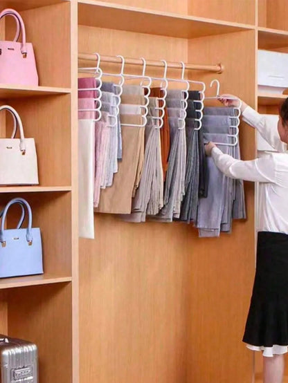 10pcs/Pack, 5pcs/Pack, 4pcs/Pack, 2pcs/Pack Or 1pc Hangers. Also Available 5-Tier Plastic Scarf Organizer, And Thicker More Durable Versions For Storing Pants, Scarves And Ties.