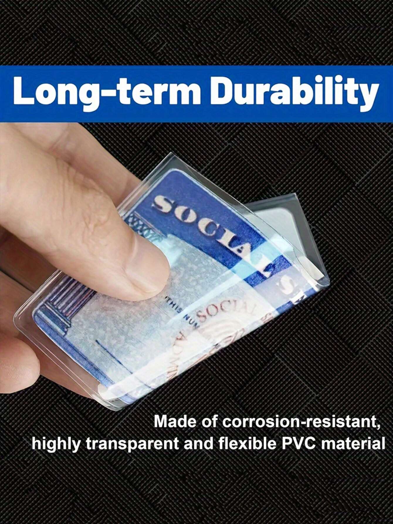 10pcs Waterproof PVC Card Holders - 31 Mil Thick, Soft Transparent, Suitable For Social Security Cards, Medical Insurance Cards And Credit Cards, Bohemian Style