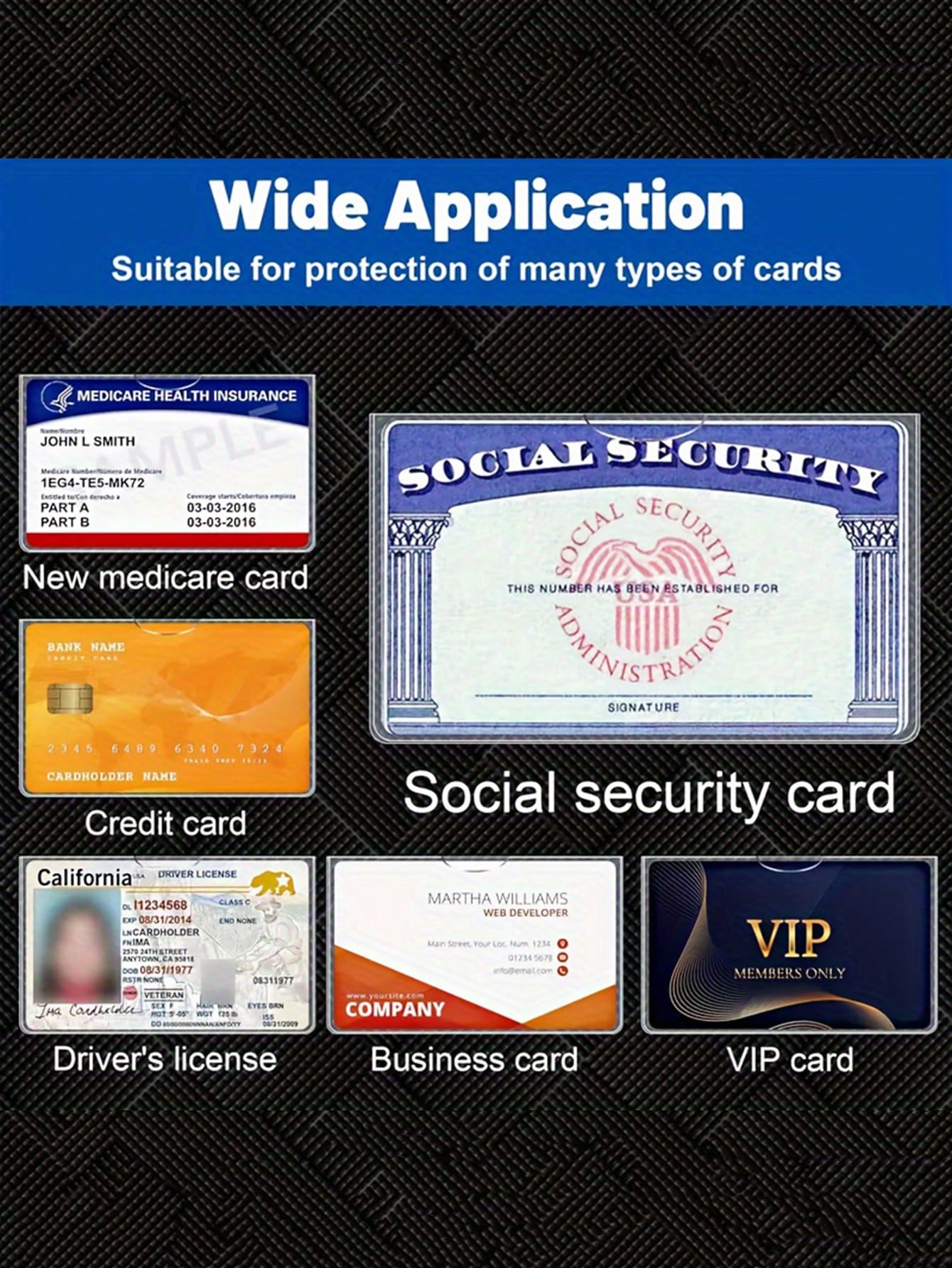 10pcs Waterproof PVC Card Holders - 31 Mil Thick, Soft Transparent, Suitable For Social Security Cards, Medical Insurance Cards And Credit Cards, Bohemian Style