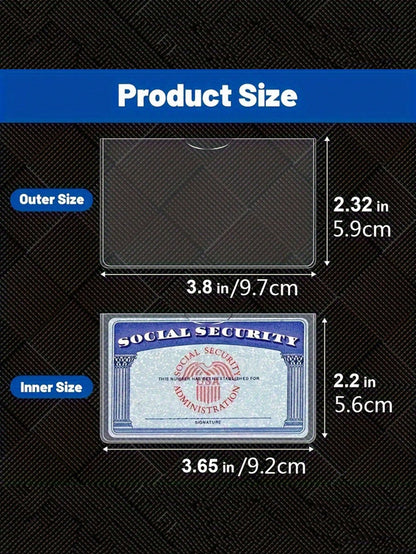 10pcs Waterproof PVC Card Holders - 31 Mil Thick, Soft Transparent, Suitable For Social Security Cards, Medical Insurance Cards And Credit Cards, Bohemian Style