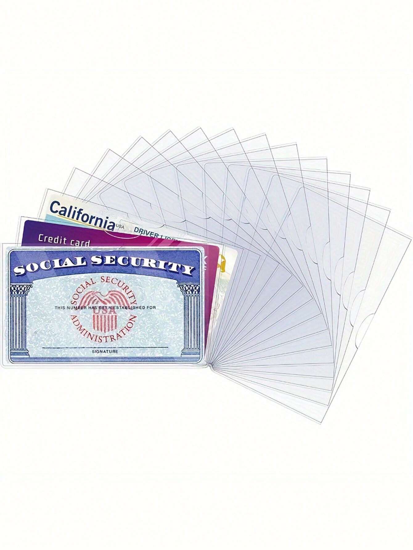 10pcs Waterproof PVC Card Holders - 31 Mil Thick, Soft Transparent, Suitable For Social Security Cards, Medical Insurance Cards And Credit Cards, Bohemian Style
