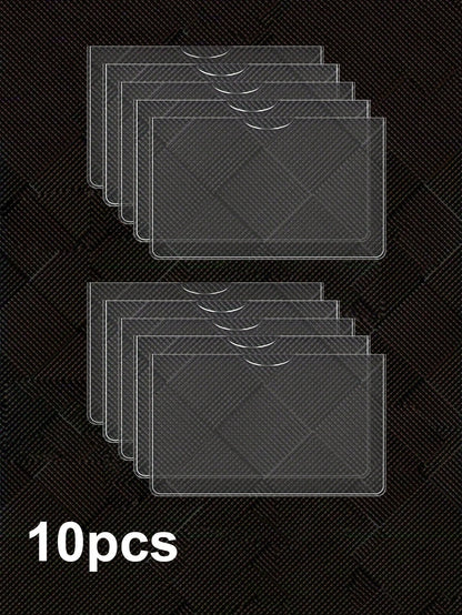 10pcs Waterproof PVC Card Holders - 31 Mil Thick, Soft Transparent, Suitable For Social Security Cards, Medical Insurance Cards And Credit Cards, Bohemian Style