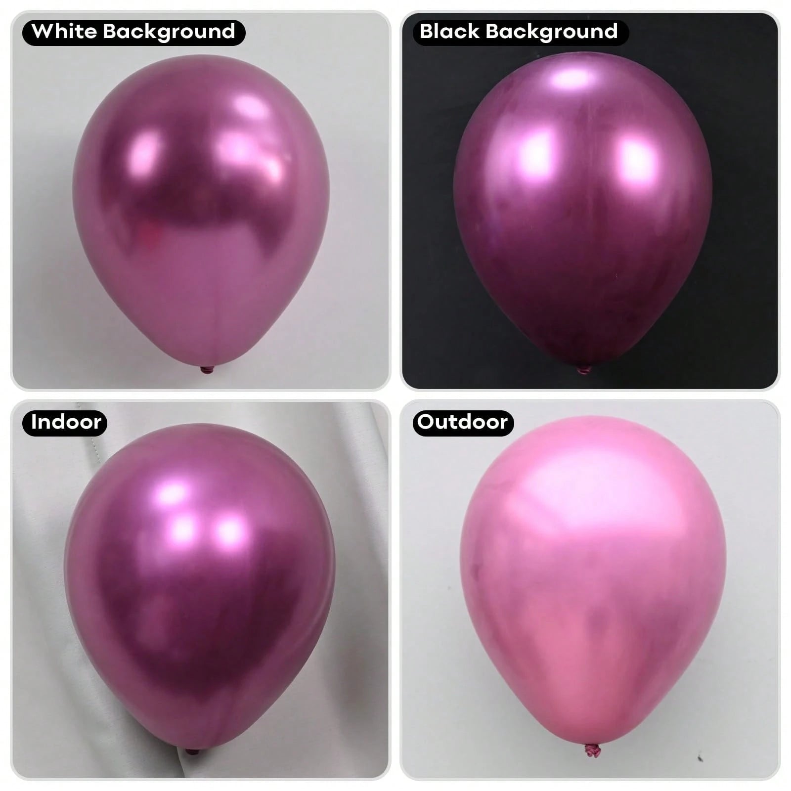 113pcs Peach Balloons In Assorted Sizes, Metallic Fuchsia Balloons, Shiny Fuchsia Balloon Garland Arch Kit Suitable For Boys, Girls, Kids, Ladies Birthday, Wedding Decoration