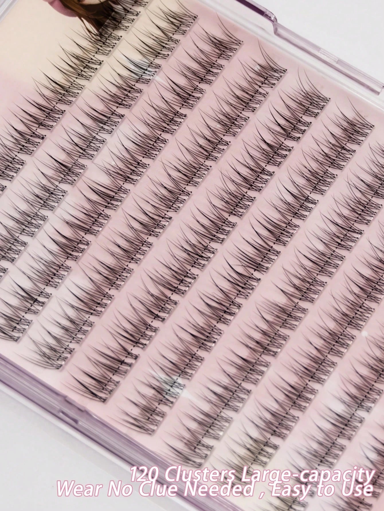 120Clusters Self Adhesive Eyelashes Natural Look Pre Glued Lashes 10-12mm DIY Eyelash Extension Set With Tweezers Wear No Glue Needed Eyelash Suitable For Daily Use Japanese & Korean Makeup Toolslash