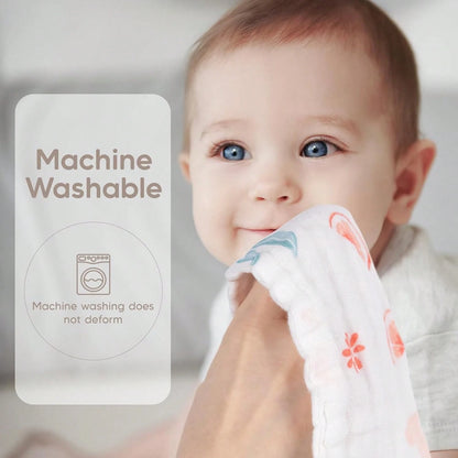 12pcs 10"X10" Muslin Baby Washcloths 100% Cotton Face Towels 6 Pack Wash Cloths For Baby 10x10in Soft And Absorbent Baby Wipes
