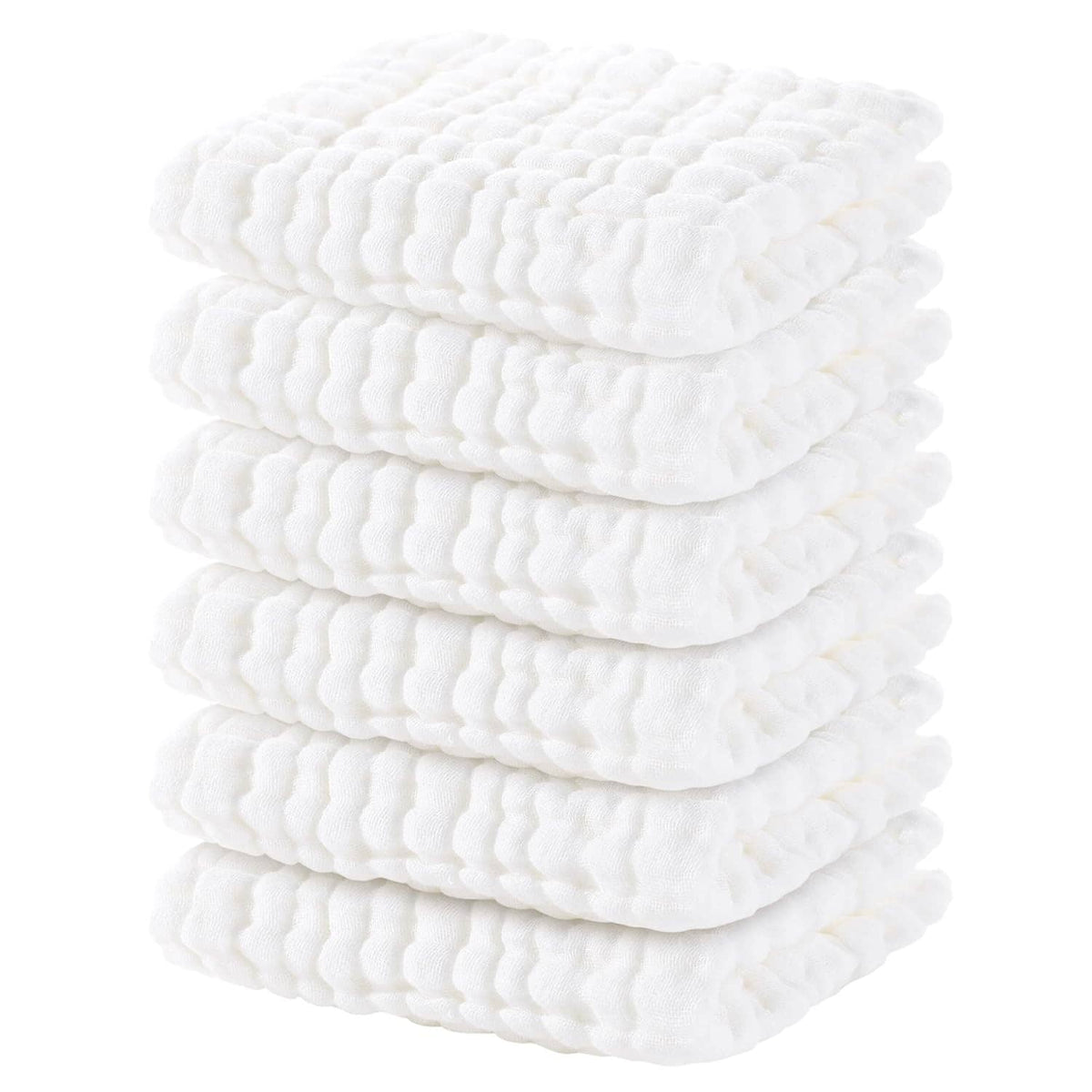 12pcs 10"X10" Muslin Baby Washcloths 100% Cotton Face Towels 6 Pack Wash Cloths For Baby 10x10in Soft And Absorbent Baby Wipes