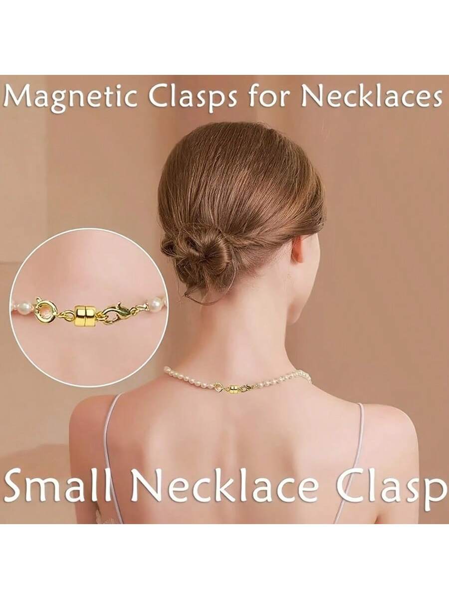 12pcs/6pcs/10pcs Mixed Magnetic Clasps Closures, Converters Jewelry Clasps For Golden Silver Plated Jewelry Making Clasps