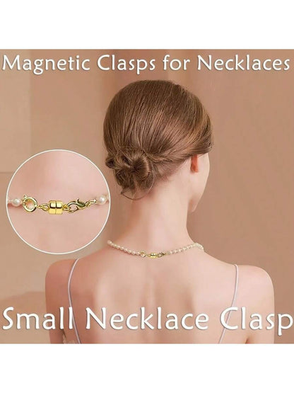 12pcs/6pcs/10pcs Mixed Magnetic Clasps Closures, Converters Jewelry Clasps For Golden Silver Plated Jewelry Making Clasps