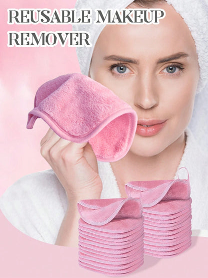 12pcs Makeup Remover Pads, Edged Design, Reusable, Soft & Moisturizing Cleansing Wipes, 6/3/1 Pc Set