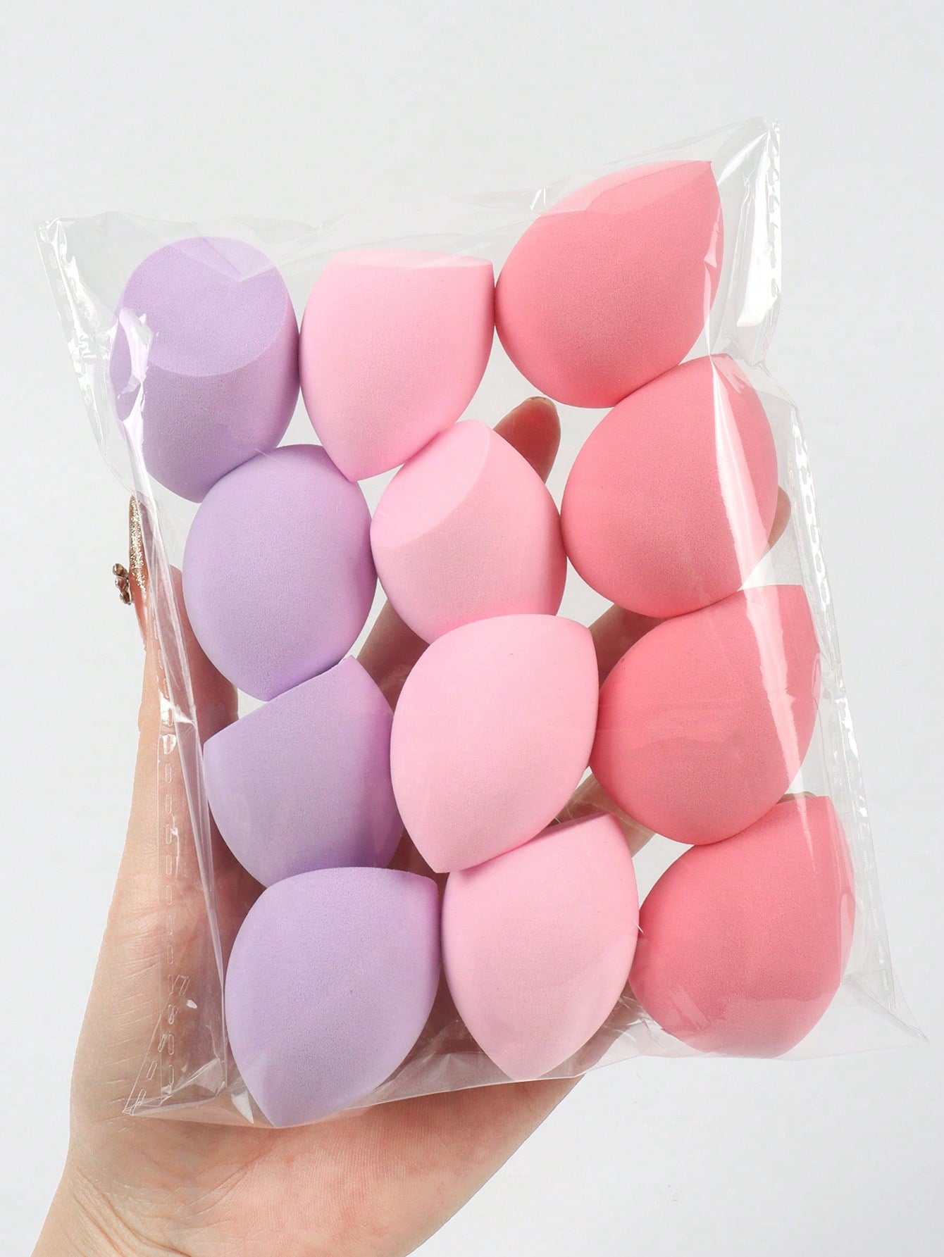 12pcs Medium Makeup Sponge Puff, Mixed Beauty Makeup Sponge For Liquid, Cream, Powder, Multi Color Cosmetics Sponge. Latex-Free, Dual-Use Wet Or Dry Foundation Blending Cream, Suitable For All Skin Ty