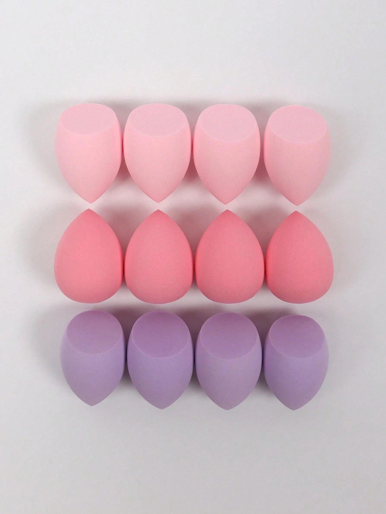 12pcs Medium Makeup Sponge Puff, Mixed Beauty Makeup Sponge For Liquid, Cream, Powder, Multi Color Cosmetics Sponge. Latex-Free, Dual-Use Wet Or Dry Foundation Blending Cream, Suitable For All Skin Ty