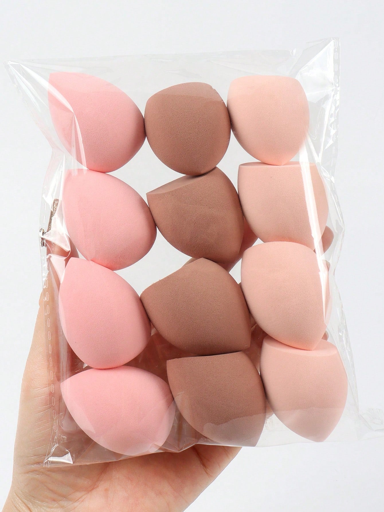 12pcs Medium Makeup Sponge Puff, Mixed Beauty Makeup Sponge For Liquid, Cream, Powder, Multi Color Cosmetics Sponge. Latex-Free, Dual-Use Wet Or Dry Foundation Blending Cream, Suitable For All Skin Ty