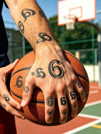 12pcs Y2K Chicano Digital Temporary Tattoo Stickers- Back To School Gift Set, Waterproof Sports Style 0-9 Number Stickers, Suitable For School Sports Events, Competitions, Parties And Activities