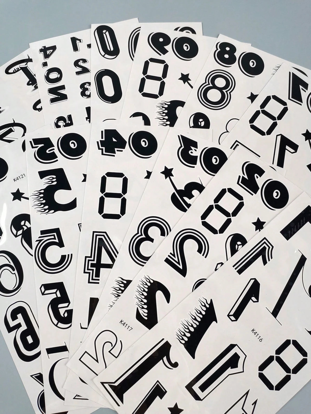 12pcs Y2K Chicano Digital Temporary Tattoo Stickers- Back To School Gift Set, Waterproof Sports Style 0-9 Number Stickers, Suitable For School Sports Events, Competitions, Parties And Activities