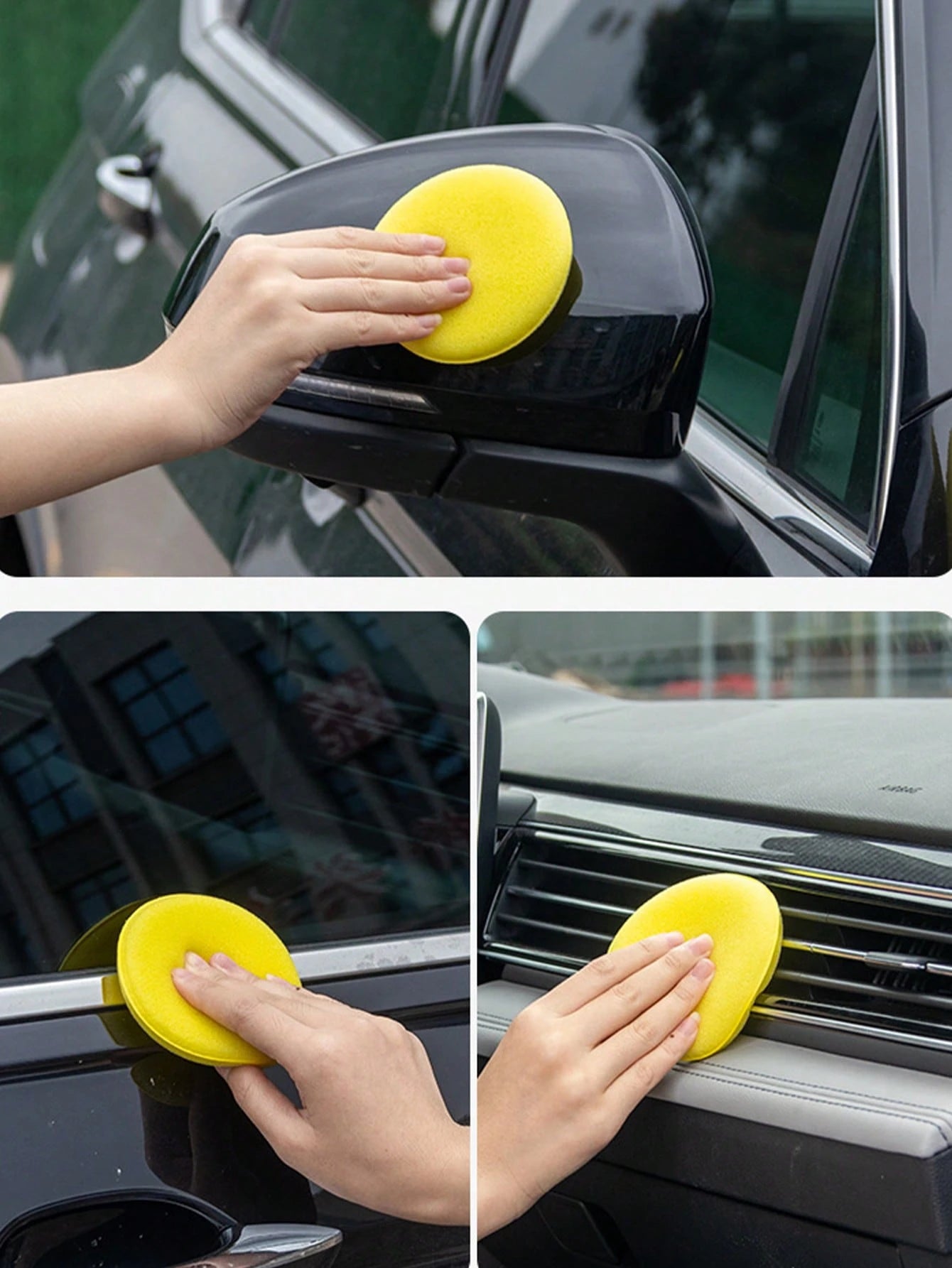 15pcs Car Detailing Brush, Microfiber Cloths, Polishing Sponges- Automotive Cleaning Tool Set