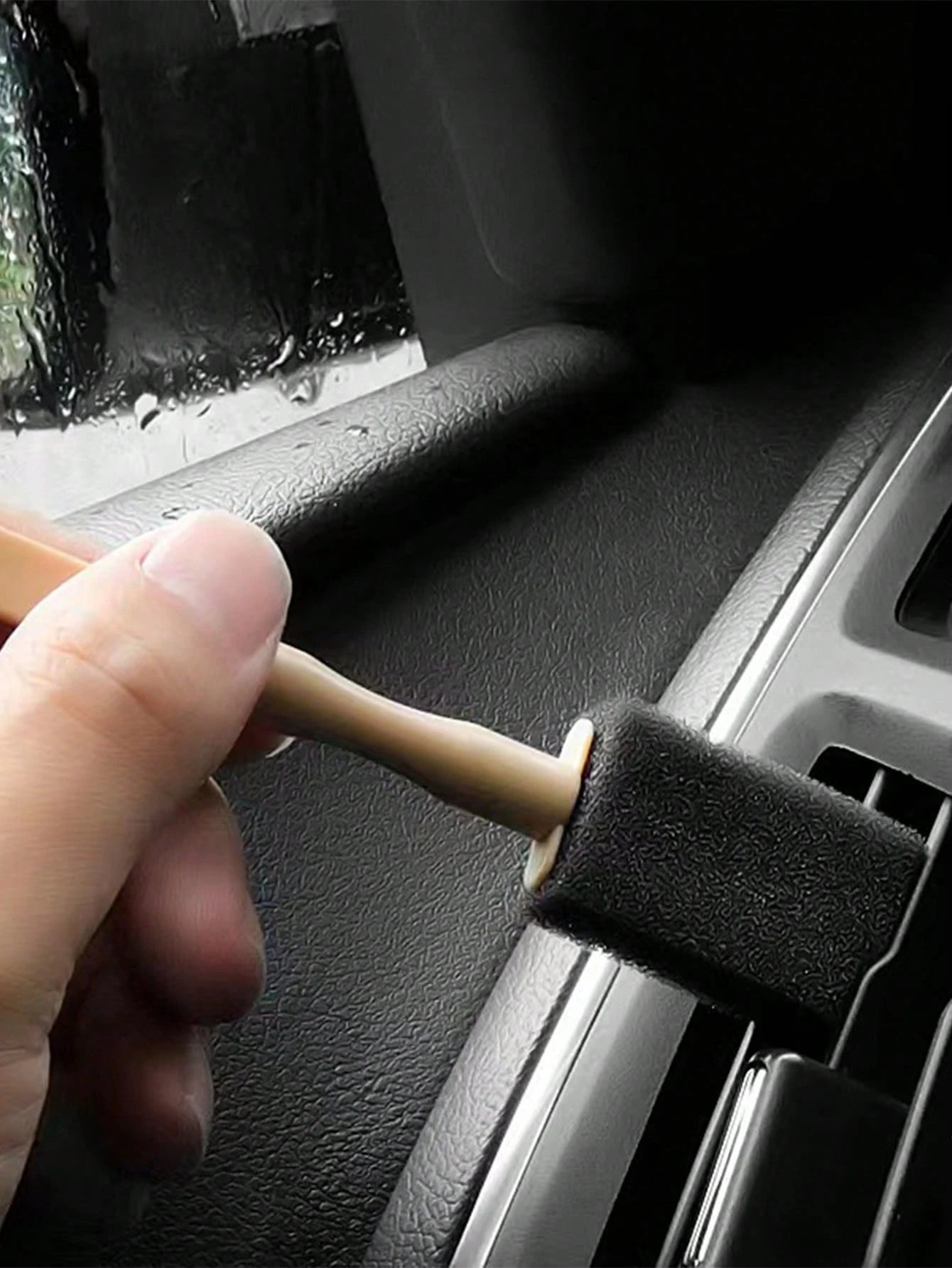 15pcs Car Detailing Brush, Microfiber Cloths, Polishing Sponges- Automotive Cleaning Tool Set