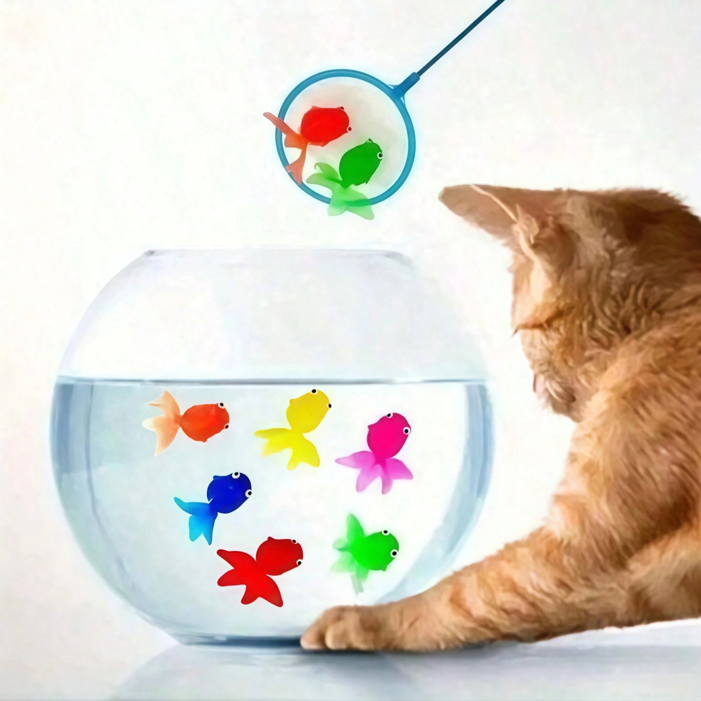 15pcs Floating Simulated Soft Rubber Goldfish Toys, For Indoor And Outdoor Water Games, Summer Party Decorations And Supplies, No Battery Required (Random Color)