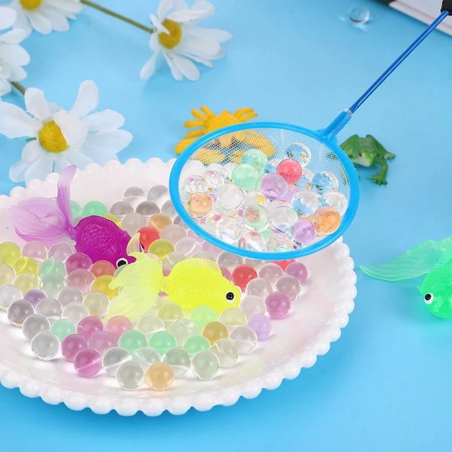 15pcs Floating Simulated Soft Rubber Goldfish Toys, For Indoor And Outdoor Water Games, Summer Party Decorations And Supplies, No Battery Required (Random Color)