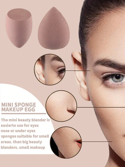 15pcs Makeup Brush Set, Including Powder Brush, Blush Brush, Highlighter Brush, Eyeshadow Brush, Lash Brush, Eyeliner Brush, Angled Makeup Sponge, Round Makeup Sponge, Round Powder Puff, Triangle Powd