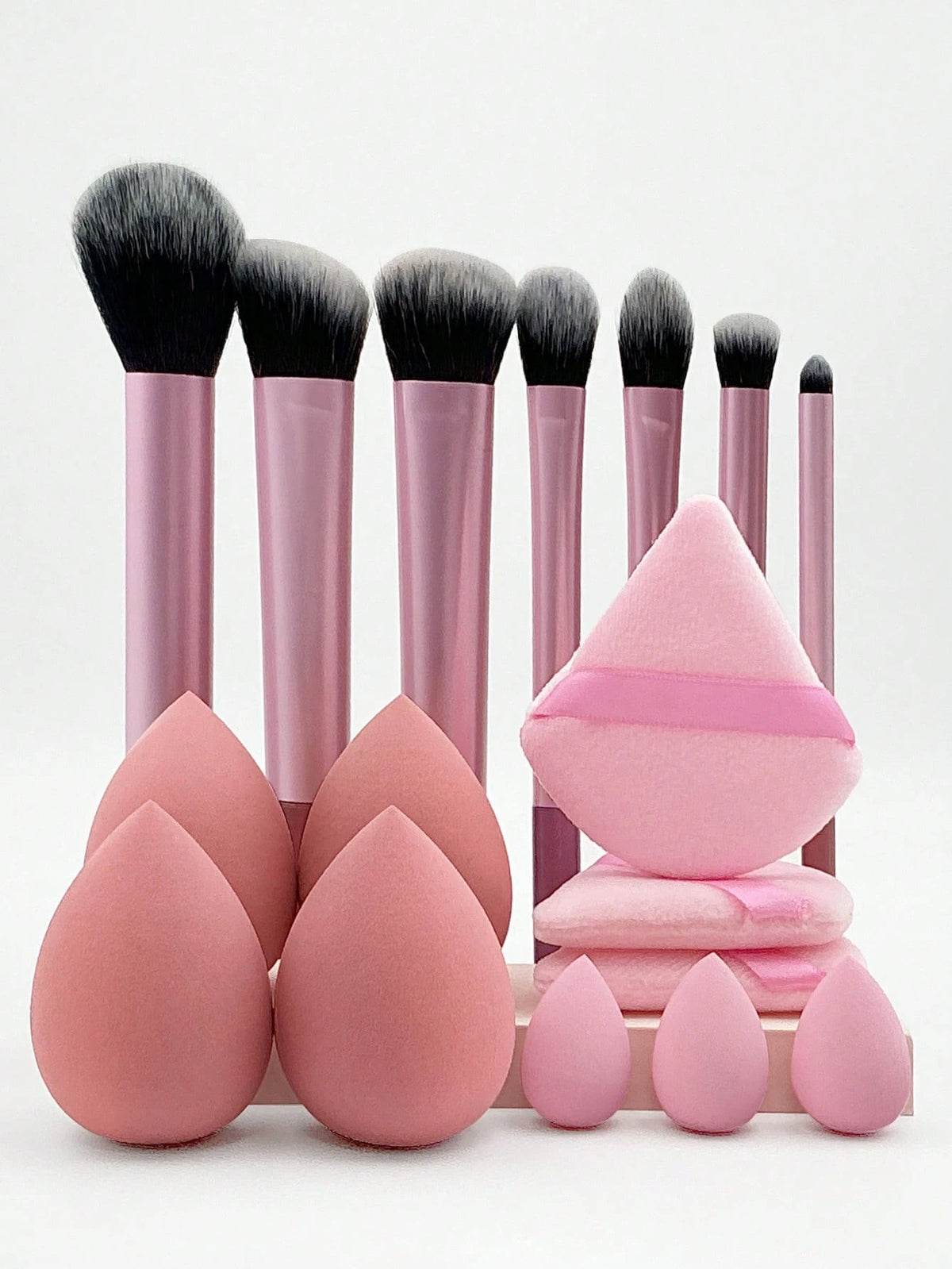 18/17/12/11/10/9/8/7/1pc Makeup Brush And Sponge Tool Set, Professional Makeup Brush And Makeup Sponge Set, Powder Puff And Makeup Brush Set, Makeup Brush Set, Complete Makeup Tool Set, Makeup Gift Se