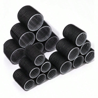 18pcs/Set Self-Adhesive Hair Curlers Set, Heatless Hair Rollers, Salon Hair Styling Tools, Sticky Hair Styling Accessories, Travel Essential, Affordable Hair Curling Tools