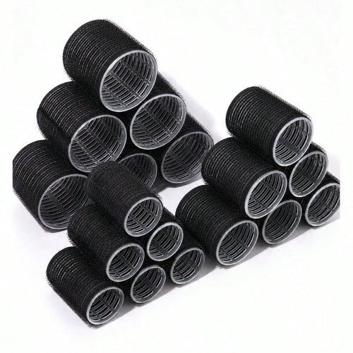 18pcs/Set Self-Adhesive Hair Curlers Set, Heatless Hair Rollers, Salon Hair Styling Tools, Sticky Hair Styling Accessories, Travel Essential, Affordable Hair Curling Tools