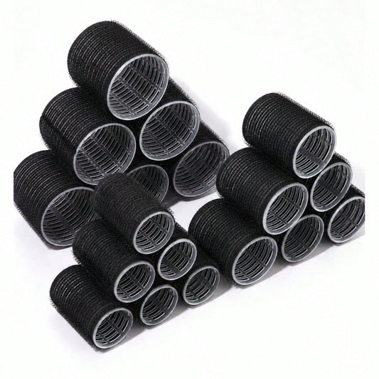 18pcs/Set Self-Adhesive Hair Curlers Set, Heatless Hair Rollers, Salon Hair Styling Tools, Sticky Hair Styling Accessories, Travel Essential, Affordable Hair Curling Tools