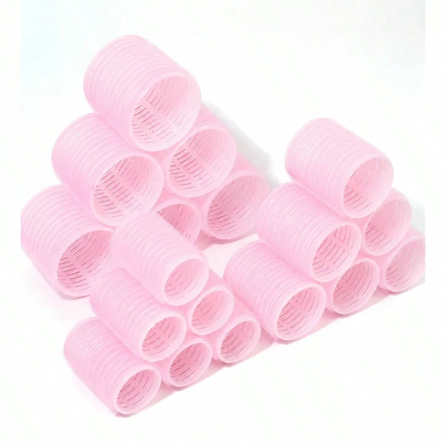 18pcs/Set Self-Adhesive Hair Curlers Set, Heatless Hair Rollers, Salon Hair Styling Tools, Sticky Hair Styling Accessories, Travel Essential, Affordable Hair Curling Tools
