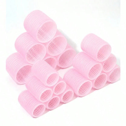 18pcs/Set Self-Adhesive Hair Curlers Set, Heatless Hair Rollers, Salon Hair Styling Tools, Sticky Hair Styling Accessories, Travel Essential, Affordable Hair Curling Tools
