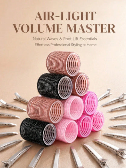 18pcs/Set Self-Adhesive Hair Curlers Set, Heatless Hair Rollers, Salon Hair Styling Tools, Sticky Hair Styling Accessories, Travel Essential, Affordable Hair Curling Tools