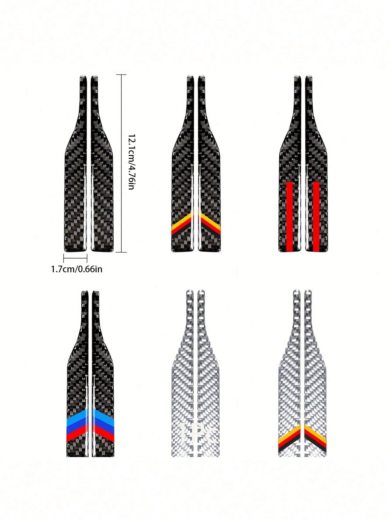 1Pair Carbon Fiber Rearview Mirror Edge Guards- Anti-Collision Waterproof Vinyl Stickers, Exterior Auto Accessory