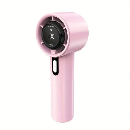 1pc 100 Speeds Portable Turbo Handheld Fan, Mini Rechargeable Personal Cooling Fan, USB-C Pocket Fan For Summer Outdoor Camping Travel Office