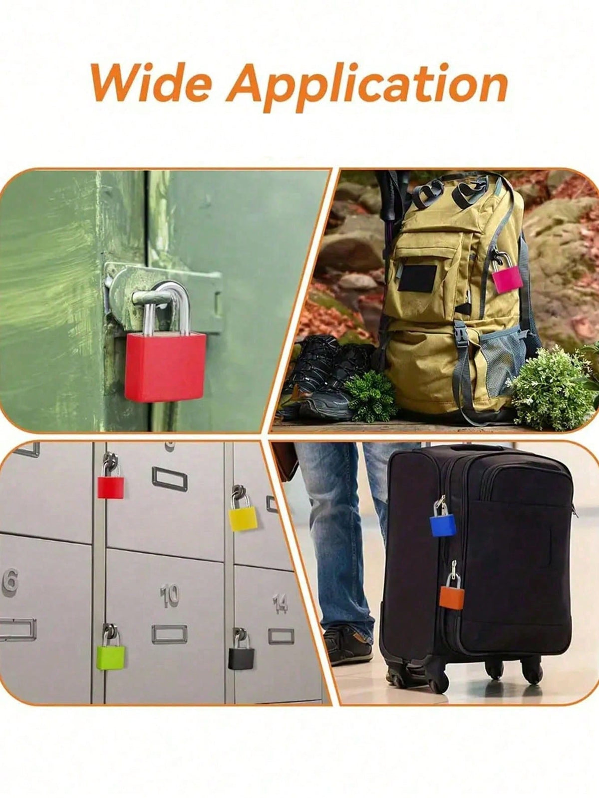 1pc/10pcs Mini Colorful Padlocks With Keys, Zinc Alloy Body And Plastic Shell, Suitable For Luggage, Backpacks, Gym Lockers, Travel Bags, Classrooms, And Other Storage Purposes