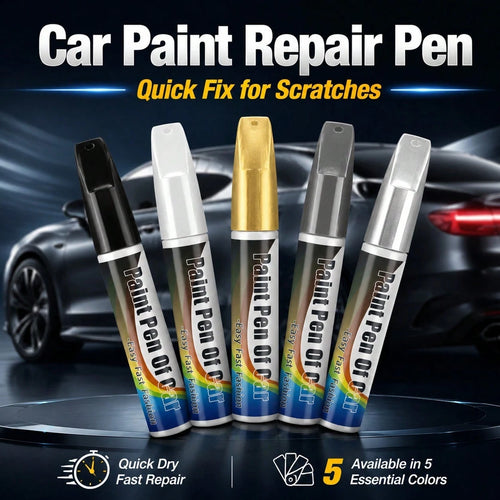 1Pc 12ML Universal Car Scratch Repair Pen, Auto Touch Up Paint Pen For Car Care, Quick Fix Scratches And Chips, Portable Auto Paint Marker For Daily Commute And Travel, Silver