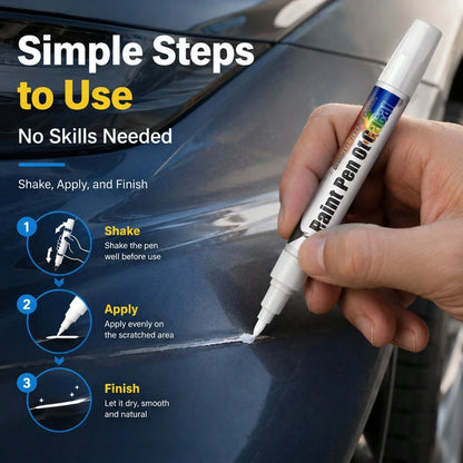 1Pc 12ML Universal Car Scratch Repair Pen, Auto Touch Up Paint Pen For Car Care, Quick Fix Scratches And Chips, Portable Auto Paint Marker For Daily Commute And Travel, Silver