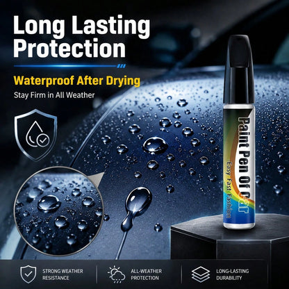 1Pc 12ML Universal Car Scratch Repair Pen, Auto Touch Up Paint Pen For Car Care, Quick Fix Scratches And Chips, Portable Auto Paint Marker For Daily Commute And Travel, Silver