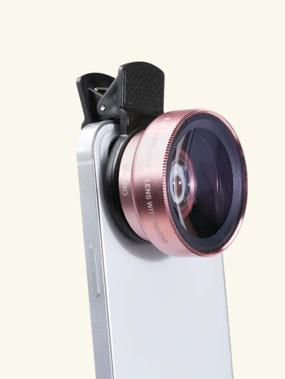 1pc 2 In 1 0.45X Macro Phone Wide Angle Lens Compatible With Iphone Android Phone For Summer Vacation, Travel, Creative Photography Phone Accessories, Phone Lens