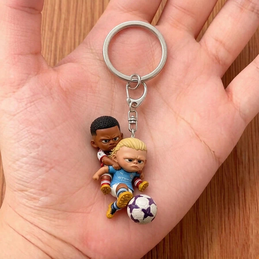 1pc 2D Acrylic Creative Cute Football Peripheral Car Keychain Pendant/Backpack Charm/Event Gift