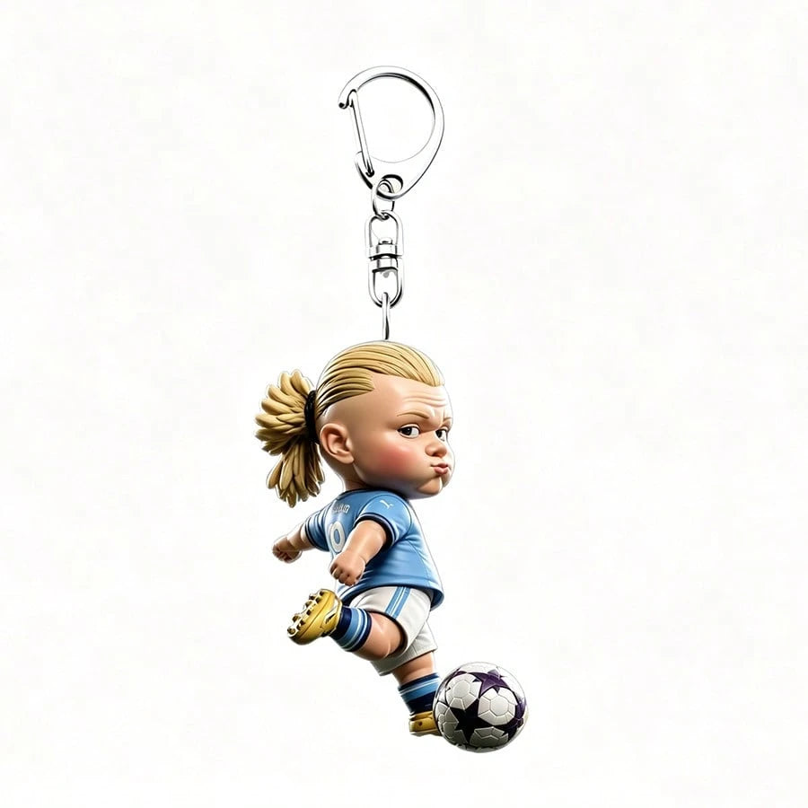 1pc 2D Acrylic Creative Cute Football Peripheral Car Keychain Pendant/Backpack Charm/Event Gift