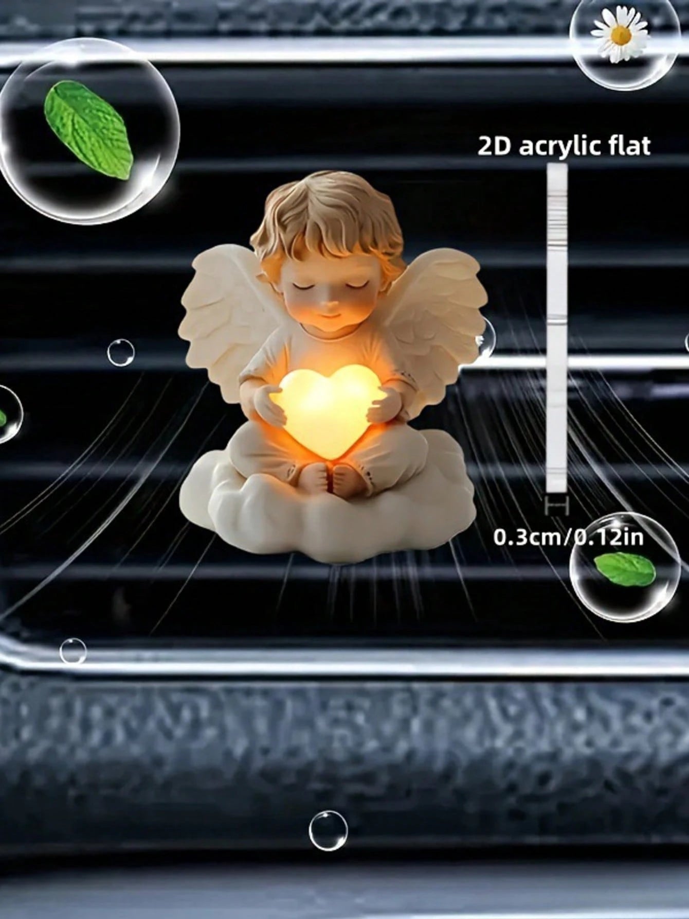 1pc/2pcs/1set/2set God Angel Air Vent Clips, Car Air Vent Decor, Women Car Accessories,Cute Acrylic Car Air Outlet Decoration, Aromatherapy Clip, Car Accessories Decoration.