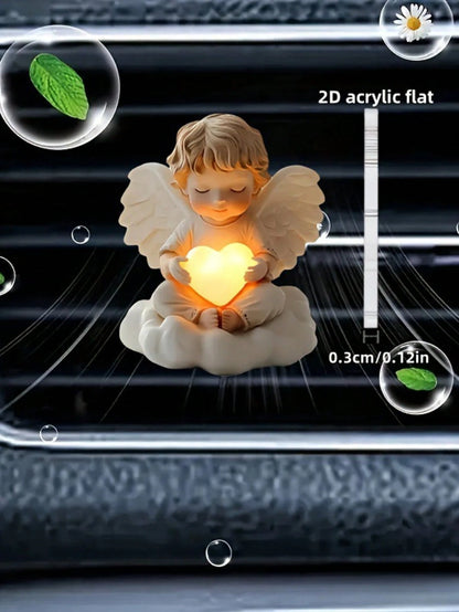1pc/2pcs/1set/2set God Angel Air Vent Clips, Car Air Vent Decor, Women Car Accessories,Cute Acrylic Car Air Outlet Decoration, Aromatherapy Clip, Car Accessories Decoration.