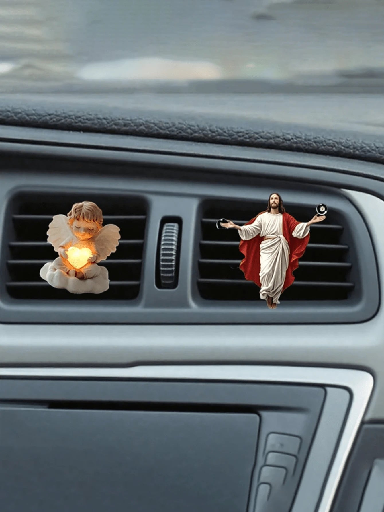 1pc/2pcs/1set/2set God Angel Air Vent Clips, Car Air Vent Decor, Women Car Accessories,Cute Acrylic Car Air Outlet Decoration, Aromatherapy Clip, Car Accessories Decoration.